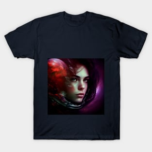 red planet space face T-Shirt